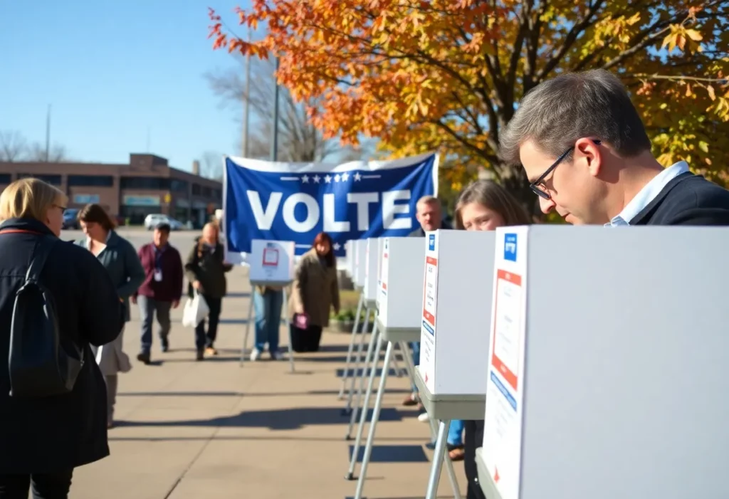 Voters at a polling station during Mecklenburg County elections