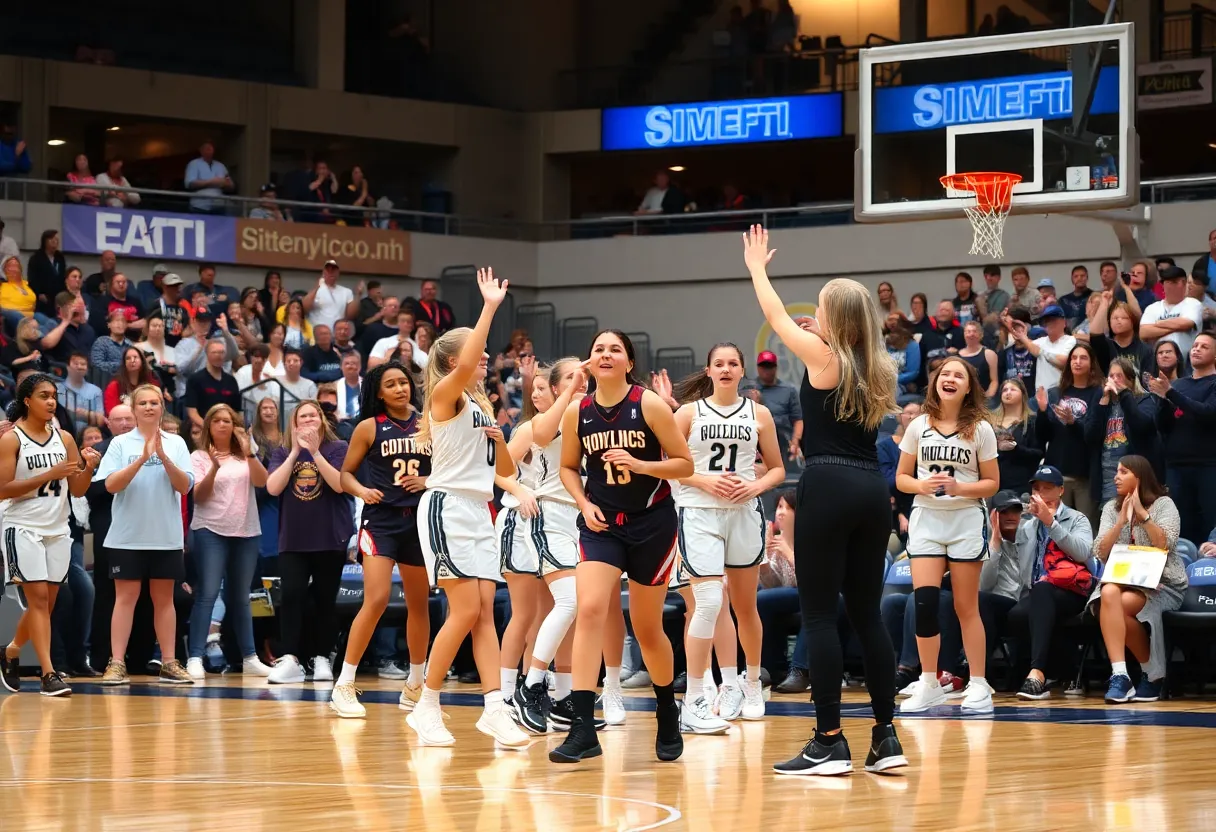 NC State women's basketball team during the ACC Tipoff event