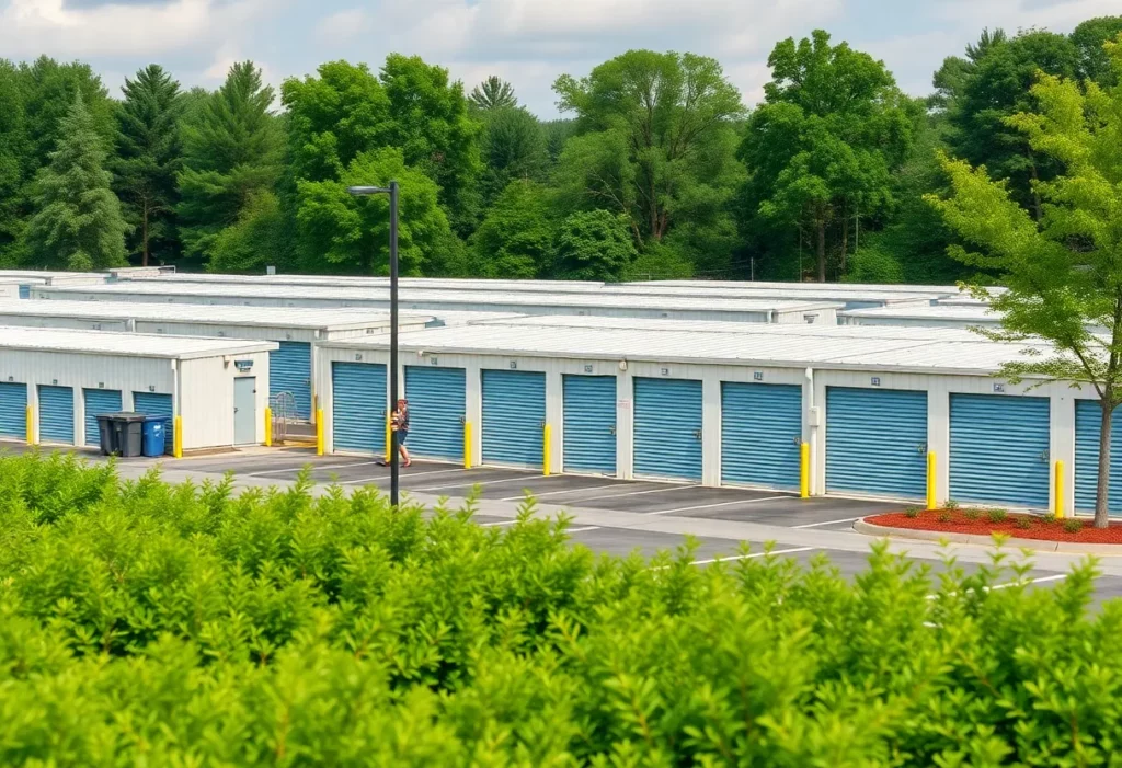 A spacious and modern self-storage facility with diverse unit options.