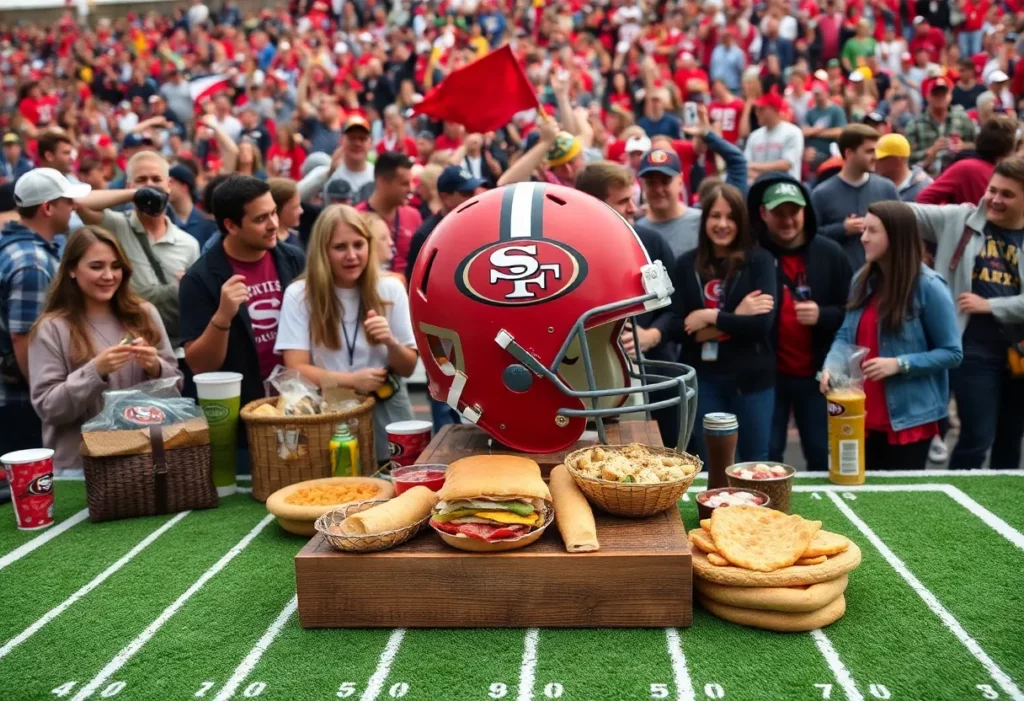 A lively tailgate scene at UNC Charlotte with fans showcasing enthusiasm and school spirit.