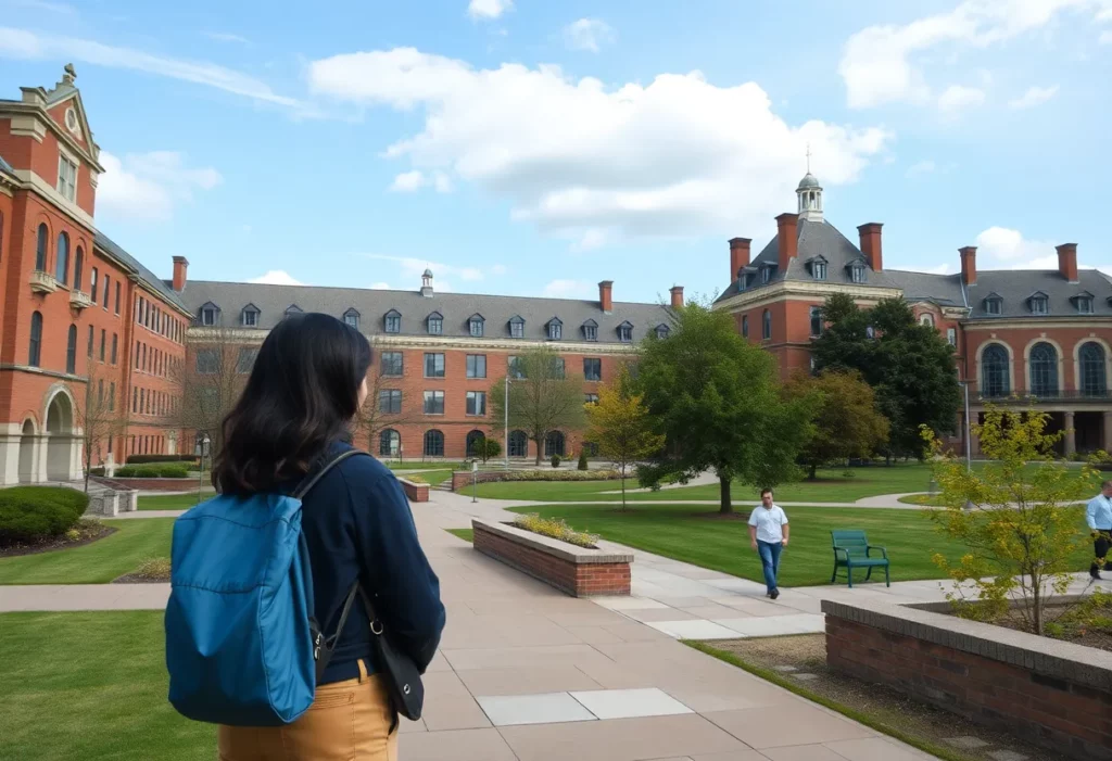 Student searching for lactation space on UNC Charlotte campus