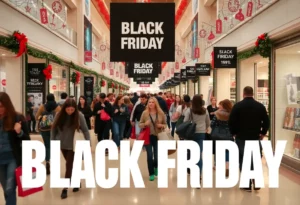 Shoppers at a Charlotte mall during Black Friday sales