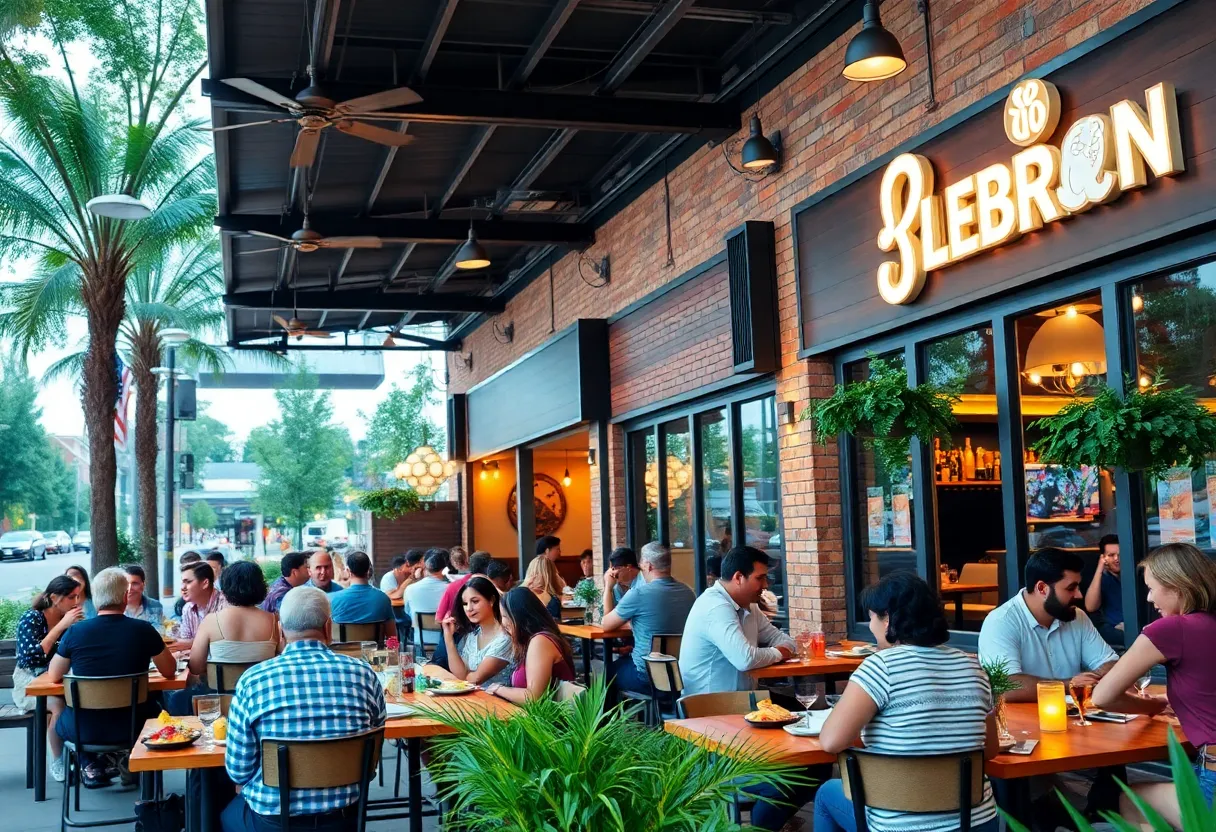 People dining at various restaurants in Charlotte.
