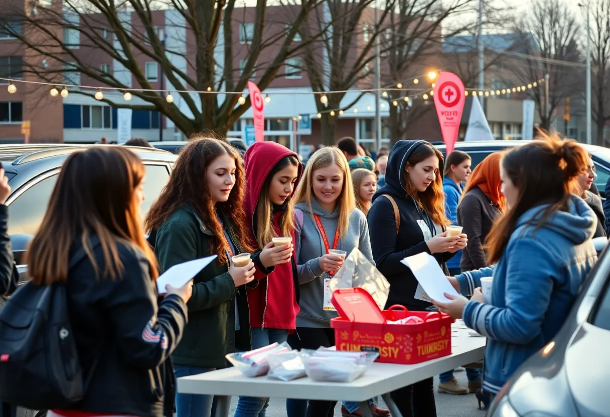 Students fundraising in Charlotte to support unhoused community members