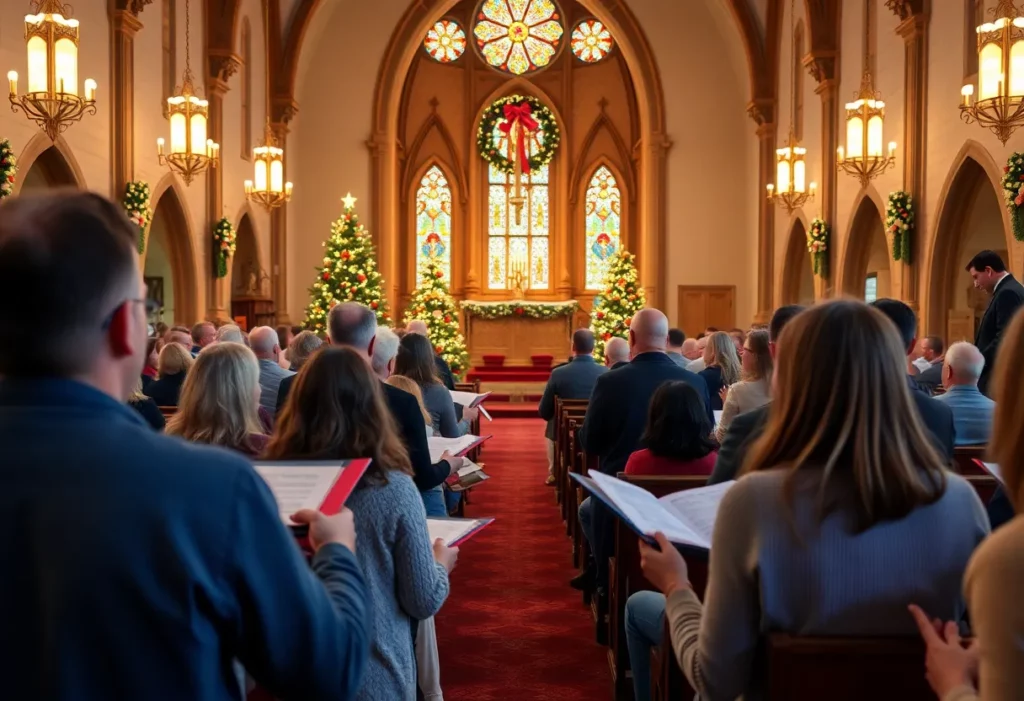 Audience enjoying the Christmas music concert at Friendship Baptist Church
