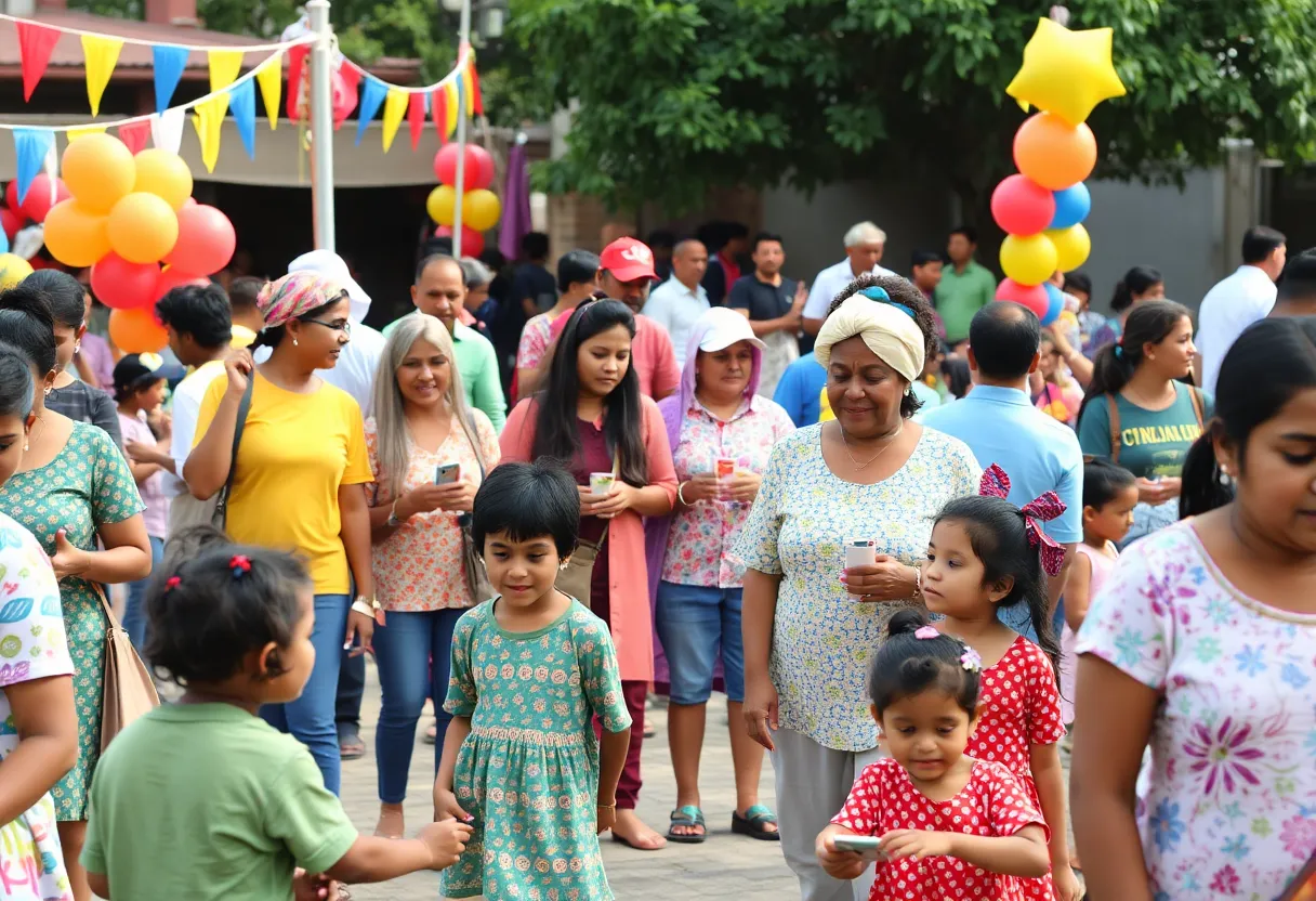 Community members enjoying local events together