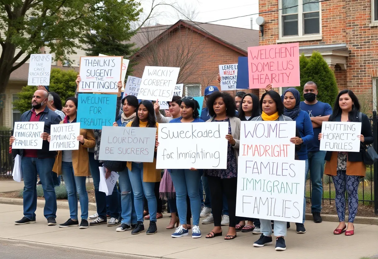 Residents of Charlotte uniting to support immigrant families affected by recent immigration raids.
