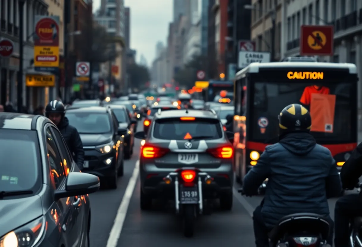 Scene of a four-car collision on Eastway Drive in Charlotte.