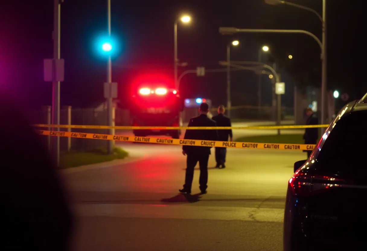 Investigation scene at Motel 6 with police and caution tape