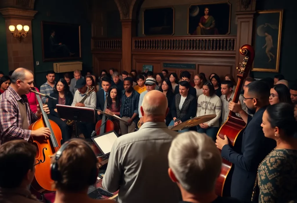 Musicians performing at the Jazz and Soul Sessions in Asheville