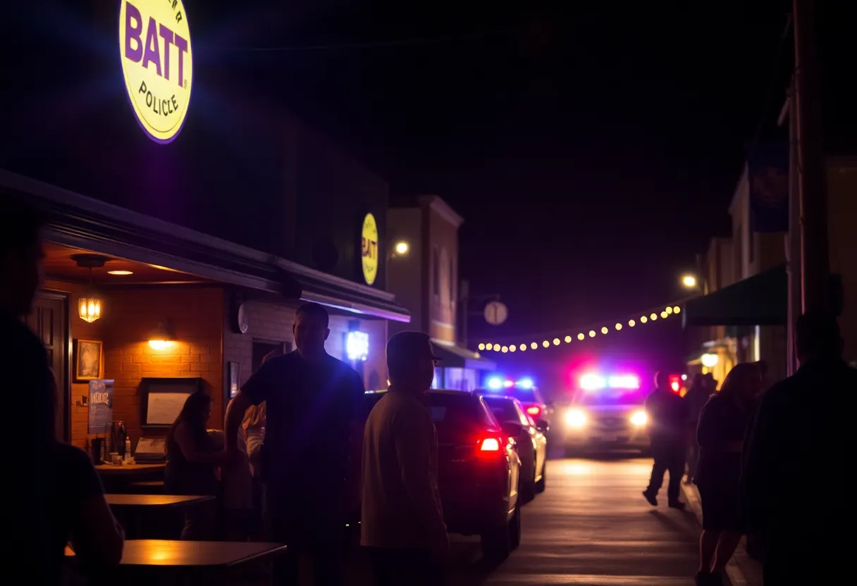 Police responding to a stabbing incident outside a bar in Cornelius.