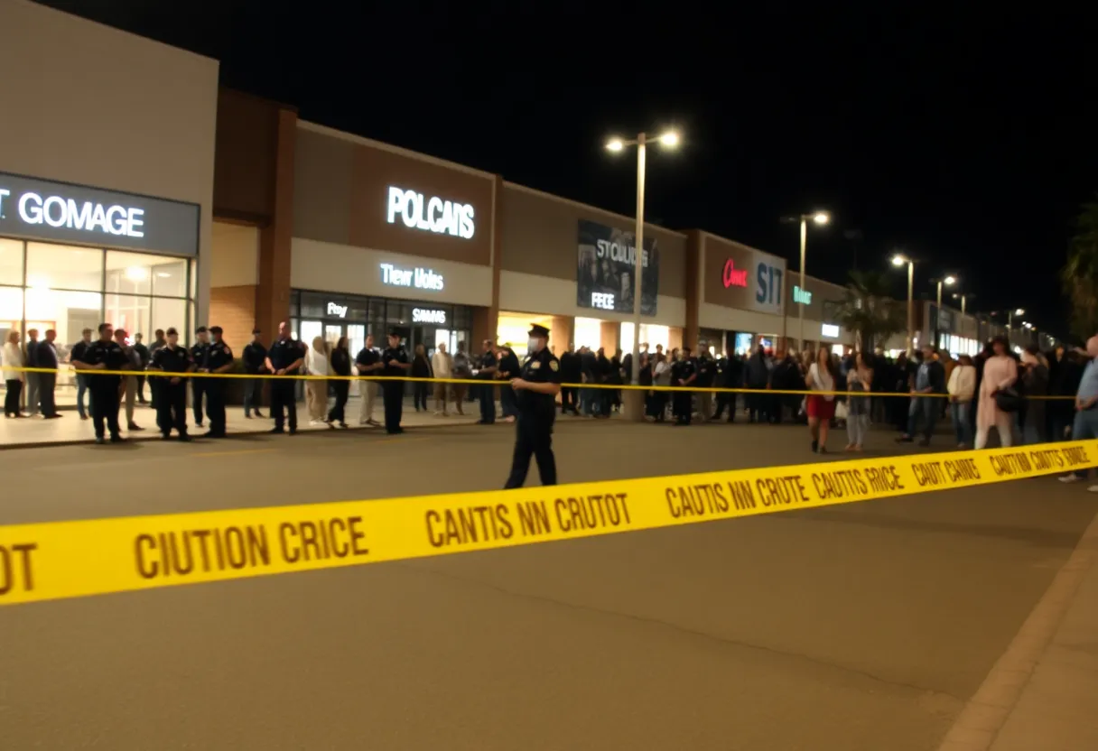 Increased police presence near Northlake Mall following a shooting incident.