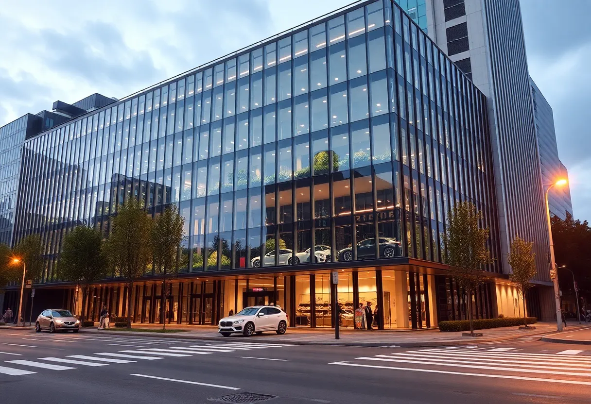 Exterior view of Scout Motors' new headquarters in Charlotte