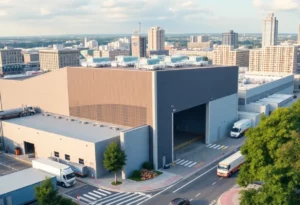 Aerial view of AXIAL Rapid Commerce in Charlotte, NC.