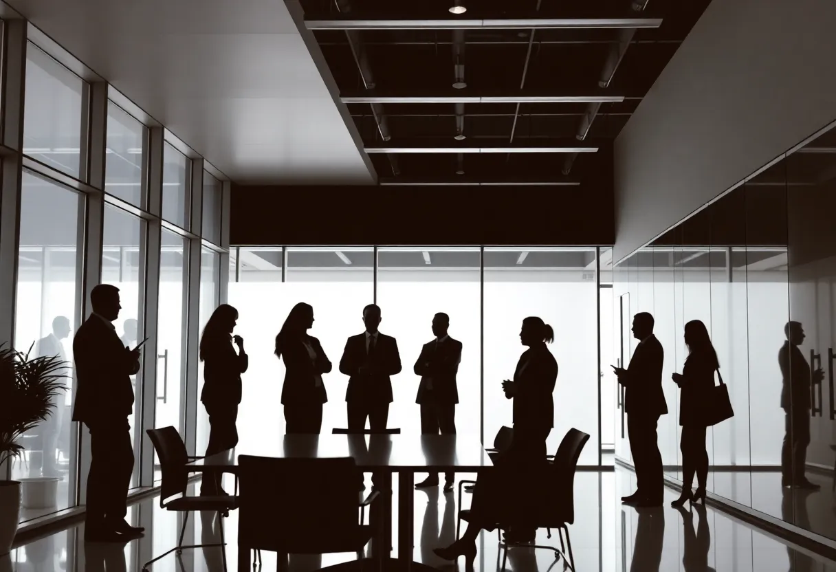 Interior of a new Baker Donelson law office in Winston-Salem