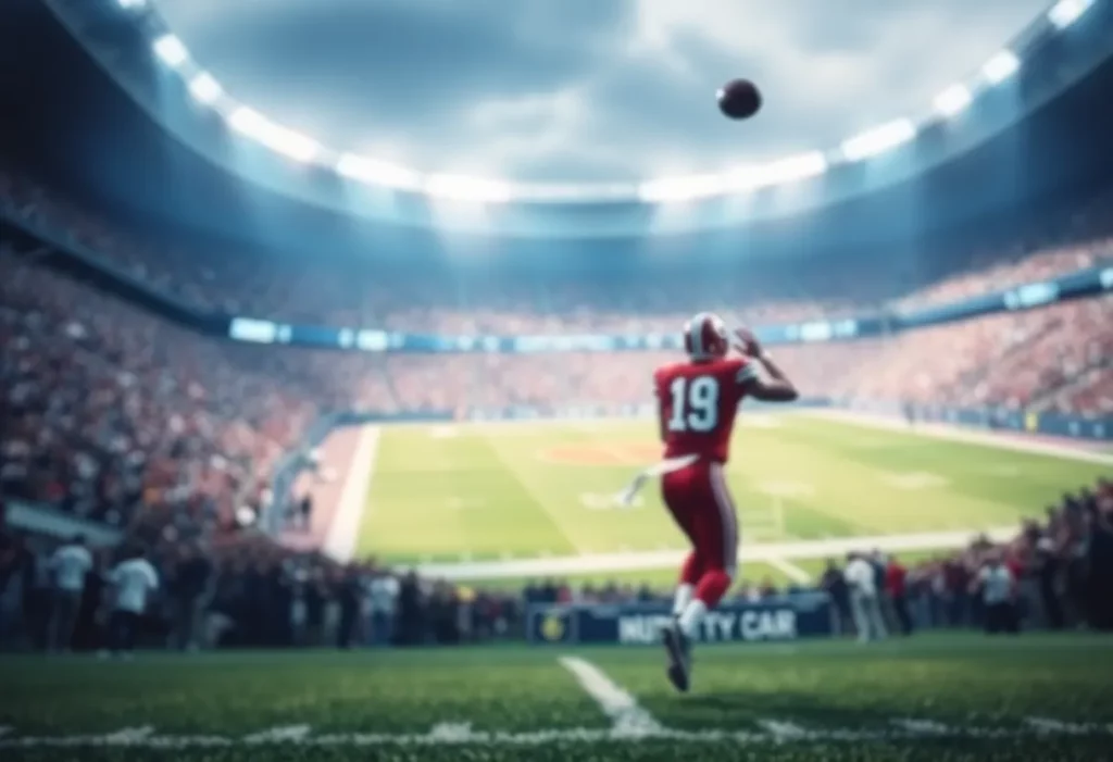 Football player silhouette in a stadium highlighting legacy