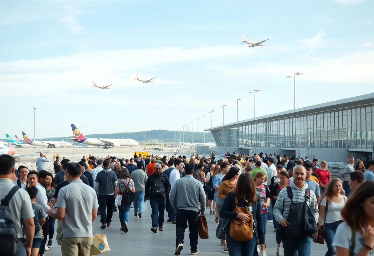 Charlotte Douglas International Airport with community art events