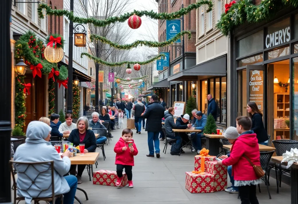 Families enjoying Christmas Day celebrations in Charlotte