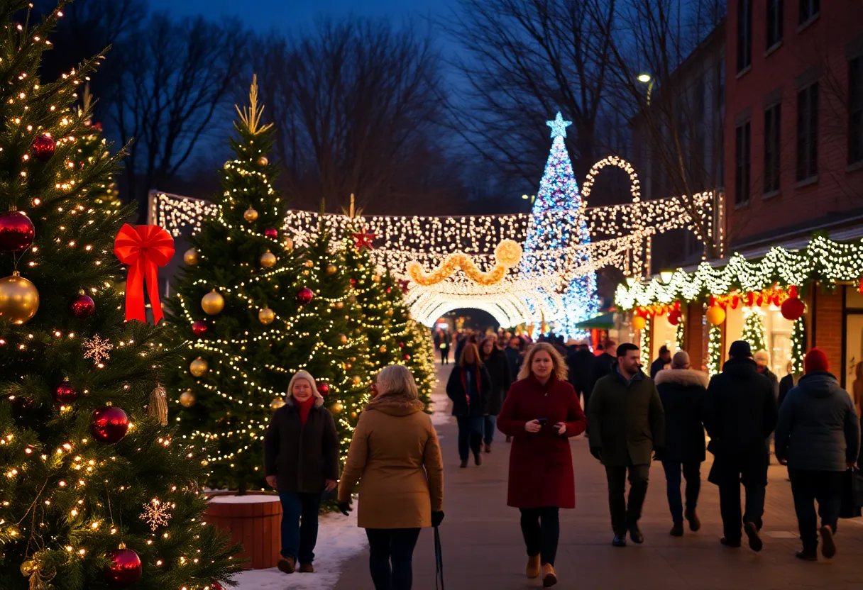 Families celebrating a warm Christmas Eve in Charlotte, North Carolina.