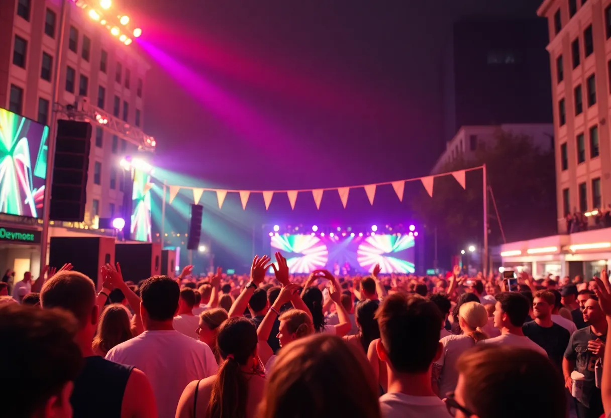 Crowd enjoying live music at a concert in Charlotte