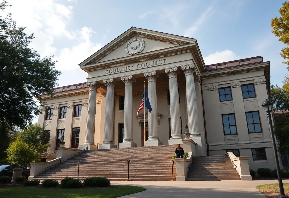 Courthouse in Charlotte, North Carolina, representing justice.