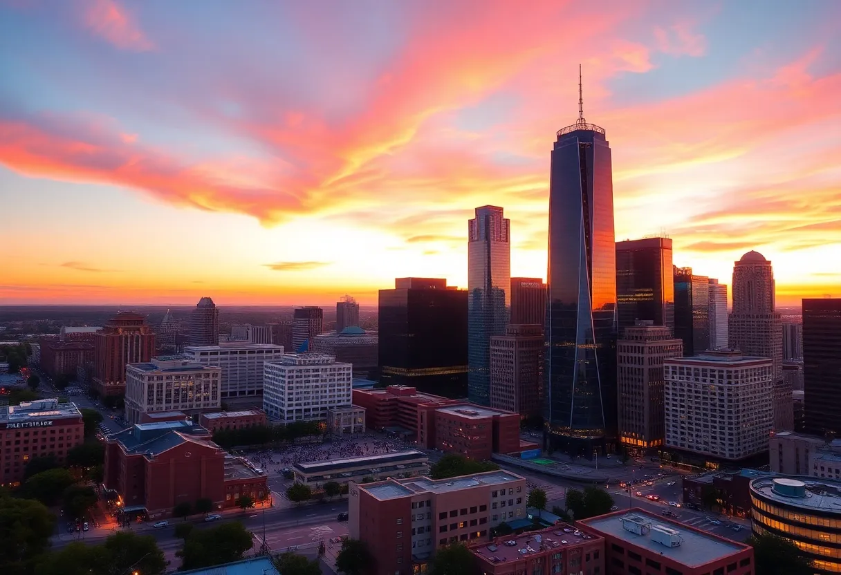 Skyline of Charlotte, North Carolina representing economic growth