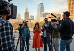 Film production set in Charlotte with diverse actors and filmmakers.