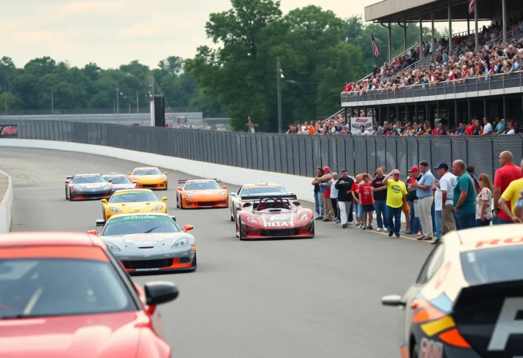 Racing cars at a grassroots motorsports event in Charlotte, NC.