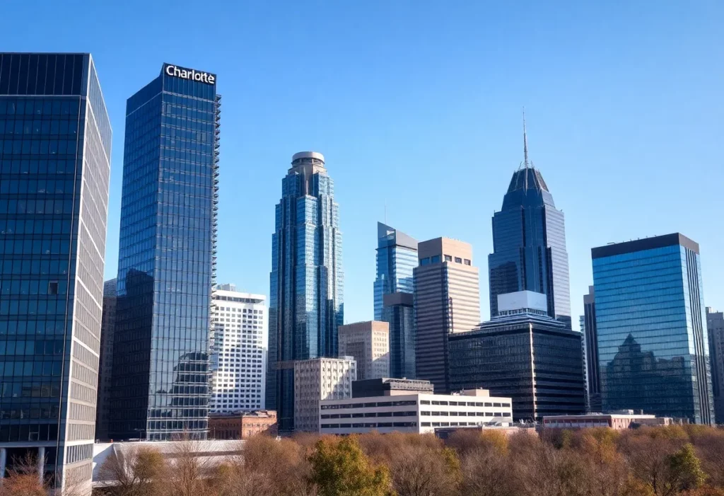High-end office buildings in Charlotte, North Carolina