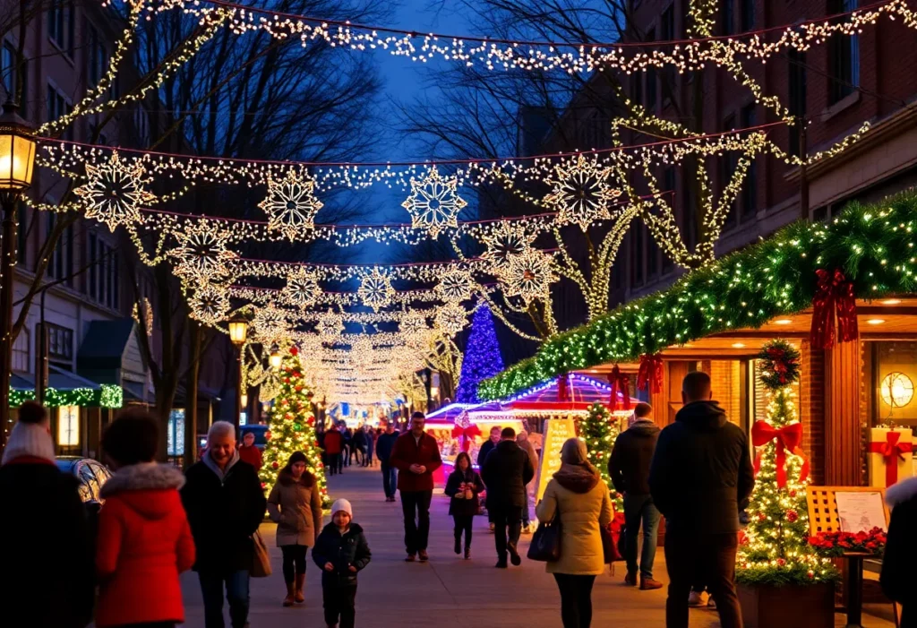 Families enjoying holiday events in Charlotte NC