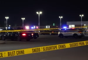 Police investigation scene in Southeast Charlotte parking lot