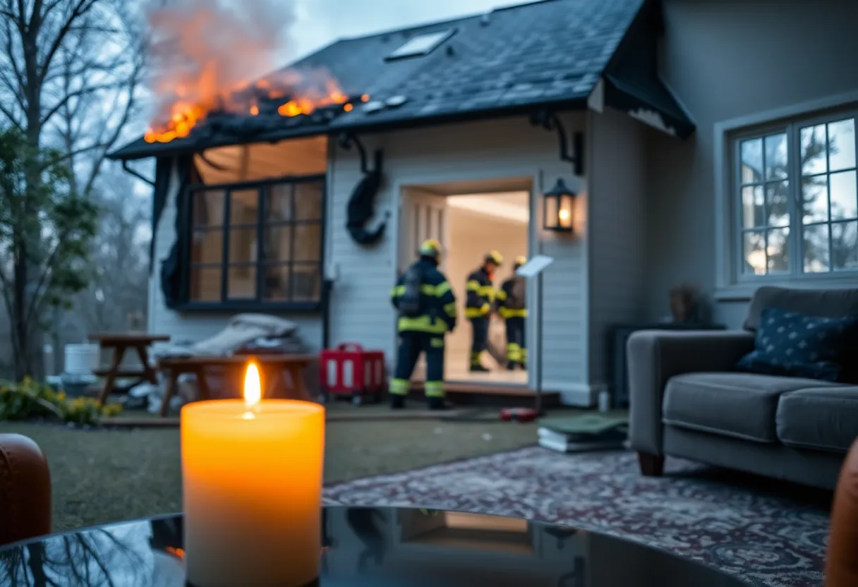 House fire in Charlotte caused by unattended candle