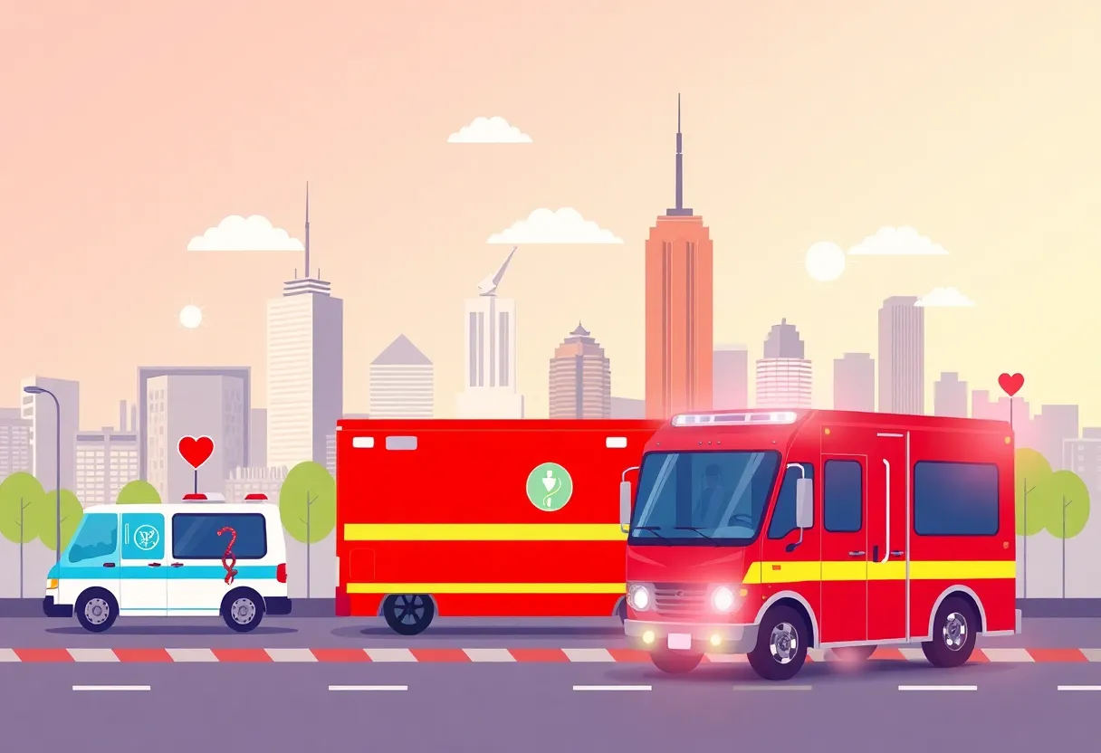 An image representing various incidents in Charlotte, including emergency response and health awareness.