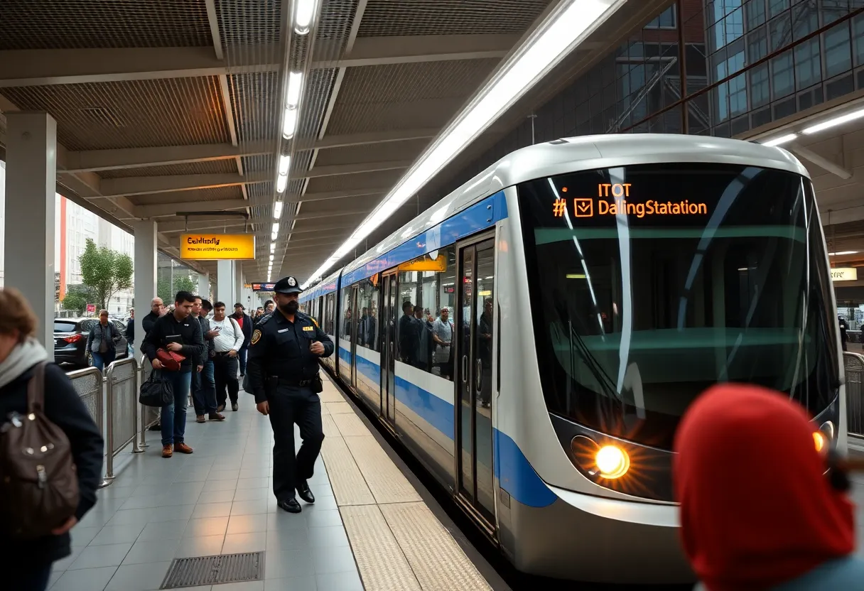 Security measures at Charlotte light rail station