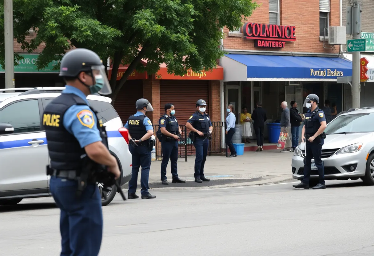 Police enforcement operation in Charlotte's urban neighborhood