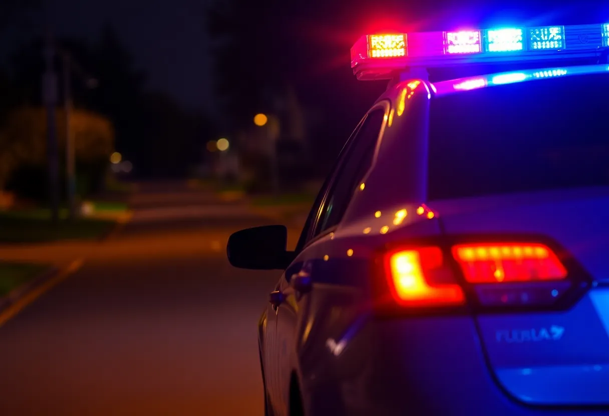 Police car at a crime scene in Charlotte