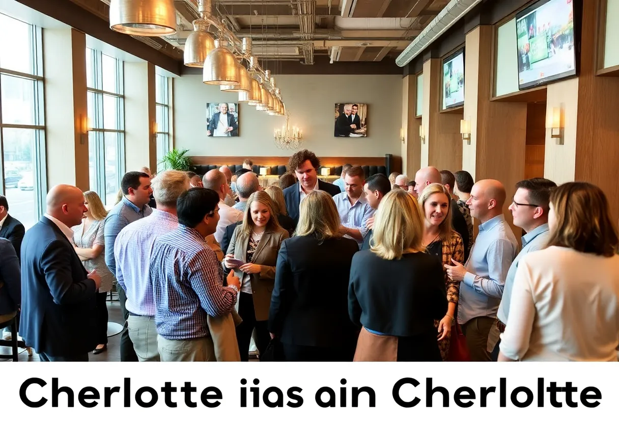Restaurateurs networking at the What Now's Accelerate Event in Charlotte