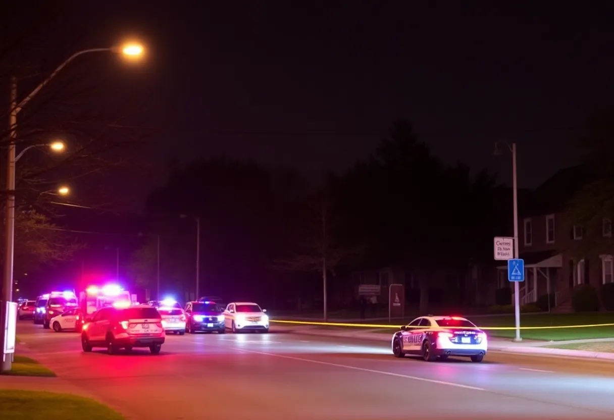 Emergency services responding to a shooting incident in Charlotte