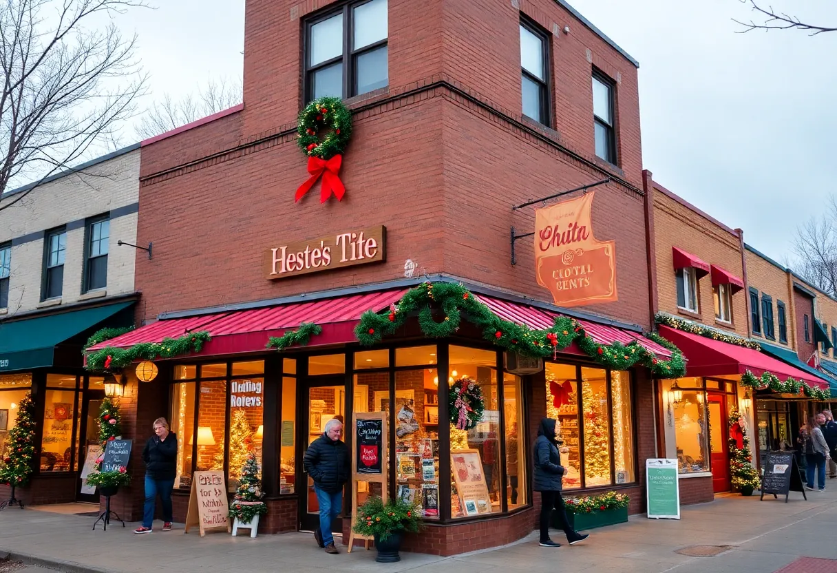 Charlotte small businesses decorated for the holiday season