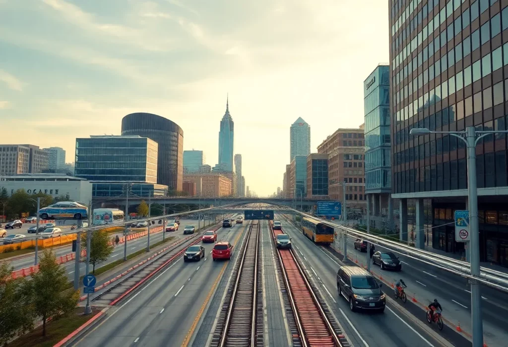 Construction and public transportation enhancements in Charlotte.