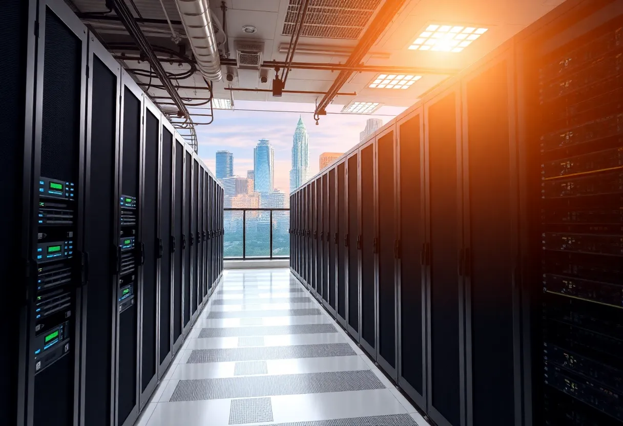 Modern data center infrastructure in Charlotte, North Carolina
