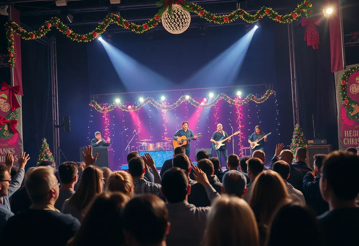Chatham County Line performing at a holiday concert in Charlotte