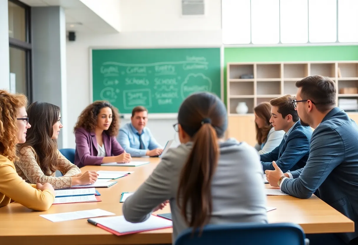 Charlotte-Mecklenburg Schools Board Meeting discussing leadership and educational policies.