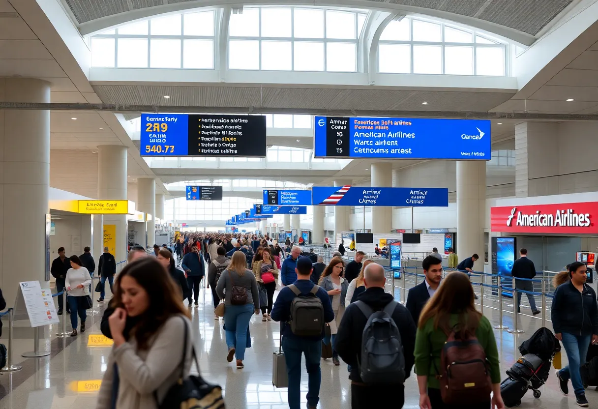 Travelers at Columbia SC airport preparing for flights.