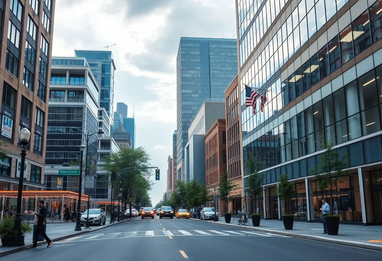 Thriving business district in Columbia SC with innovative elements