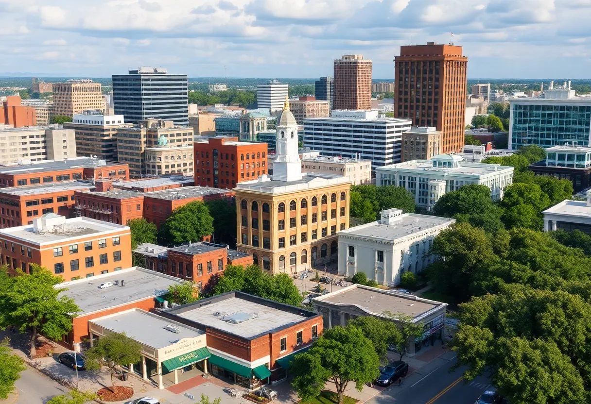 Cityscape of Columbia SC showcasing housing diversity