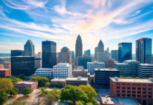 Skyline of Columbia SC representing economic growth