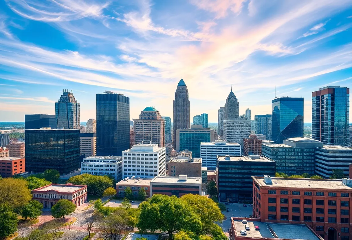 Skyline of Columbia SC representing economic growth