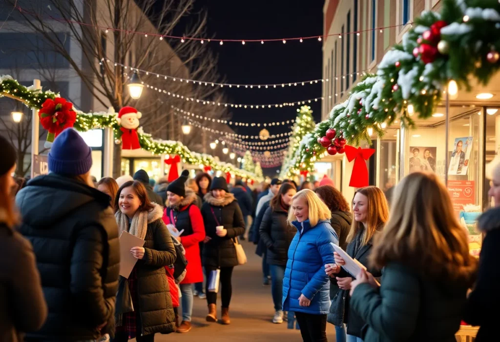 Community event with volunteers and festive decorations at #GivingTuesdayCLT