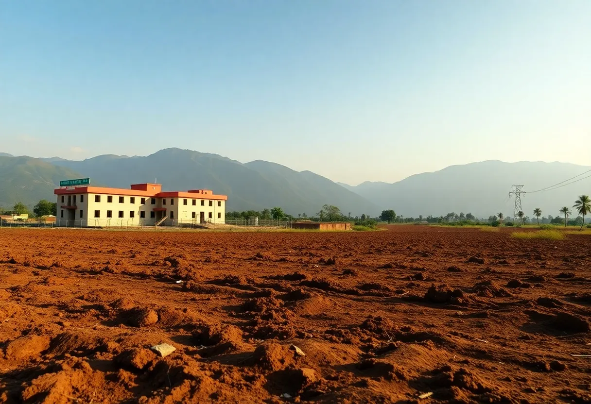 Dirt field indicating the delay in hospital construction in North Carolina